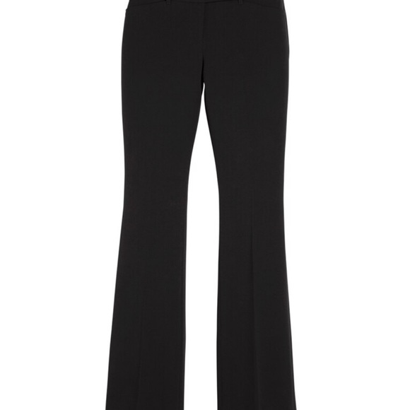 White House black market seasonless flare leg black pants trousers slacks 4R - Picture 3 of 8